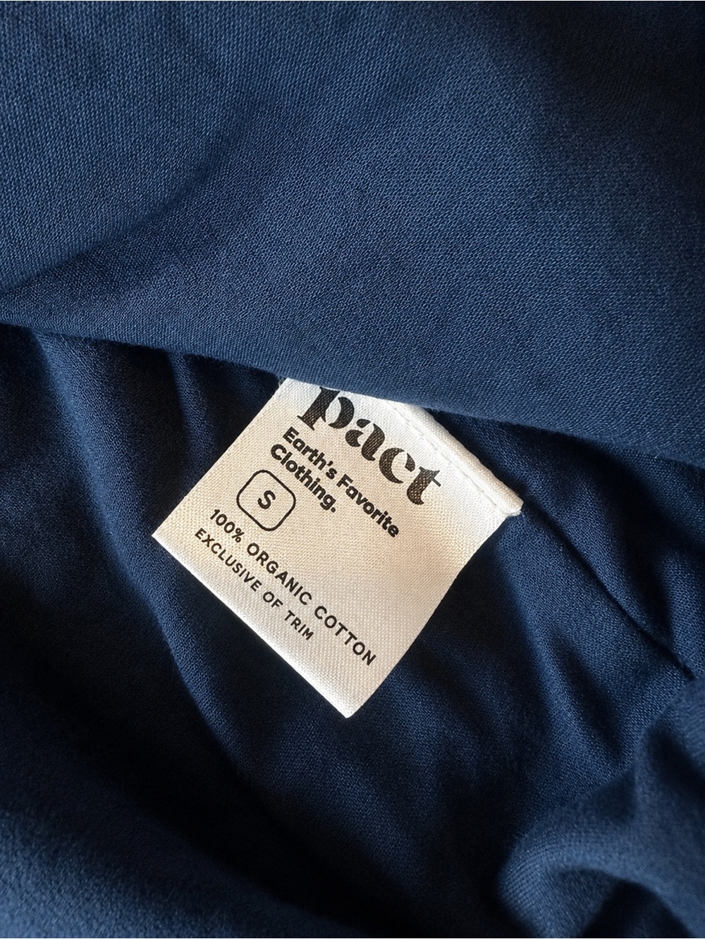 Pact 100% Organic Cotton French Navy Coastal Double Gauze Jacket - Picture 6 of 7